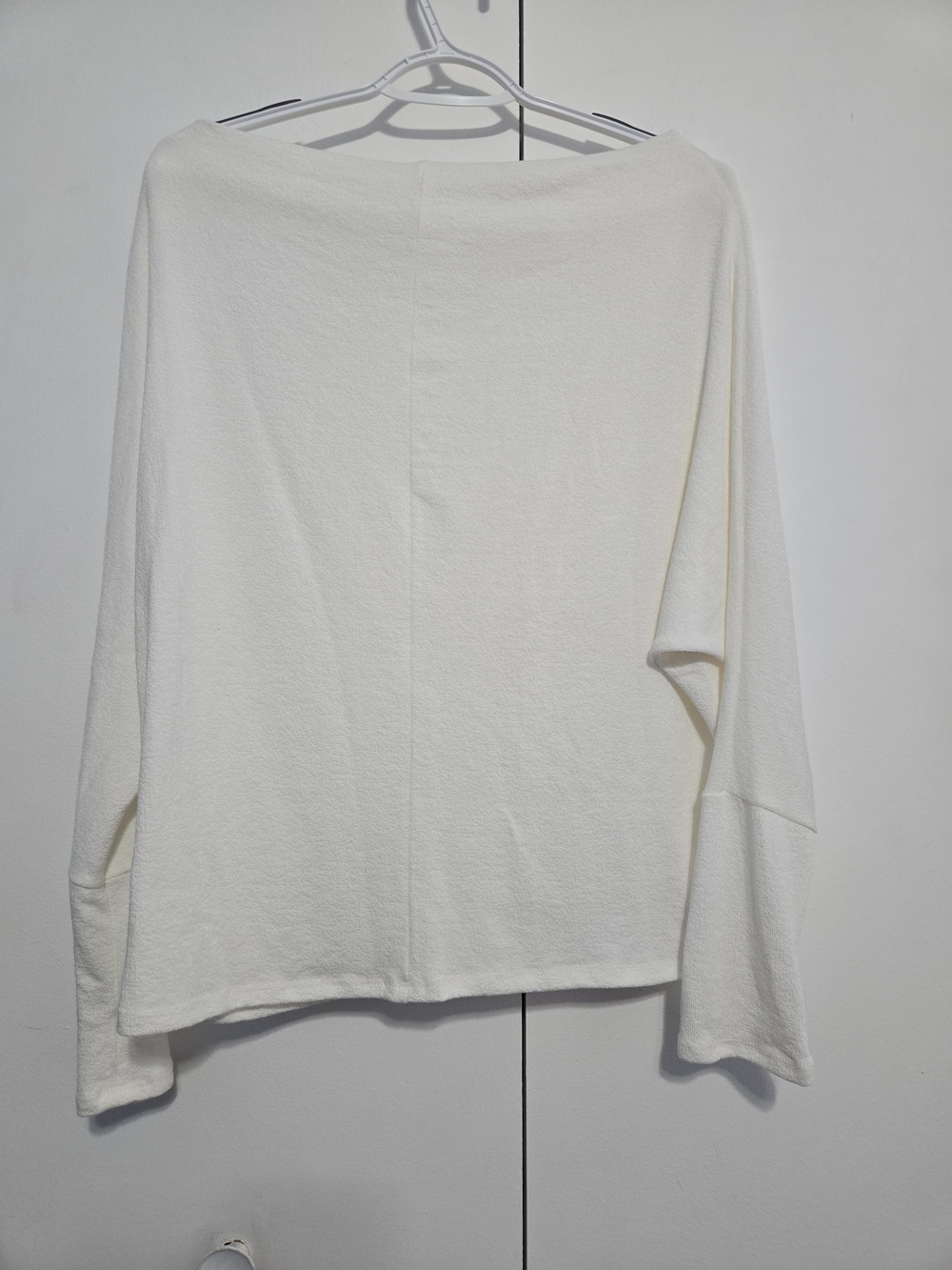 SIX/FIFTY Ivory Dolman Sleeve Boat Neck Knit Top Women's Medium - Picture 5 of 5